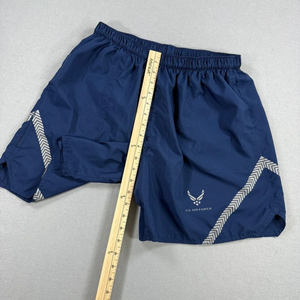 U.S. Air Force PT Shorts Men Large Blue Reflective IPTU Athletic Training Trunks